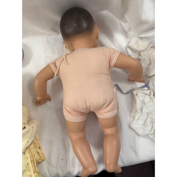 American Girl Bitty Baby w/ Backpack & Accessories Food Brown Hair Brown Eyes GS - Picture 6 of 10